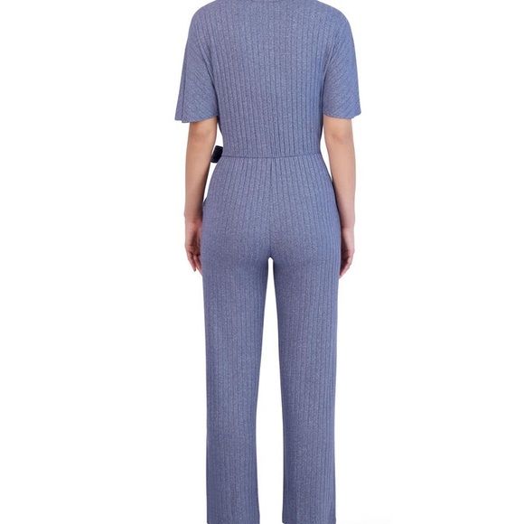 🎉BCBGENERATION
Knit Tie Front Jumpsuit Denim Blue Size S fits like a S(6) - Picture 4 of 12
